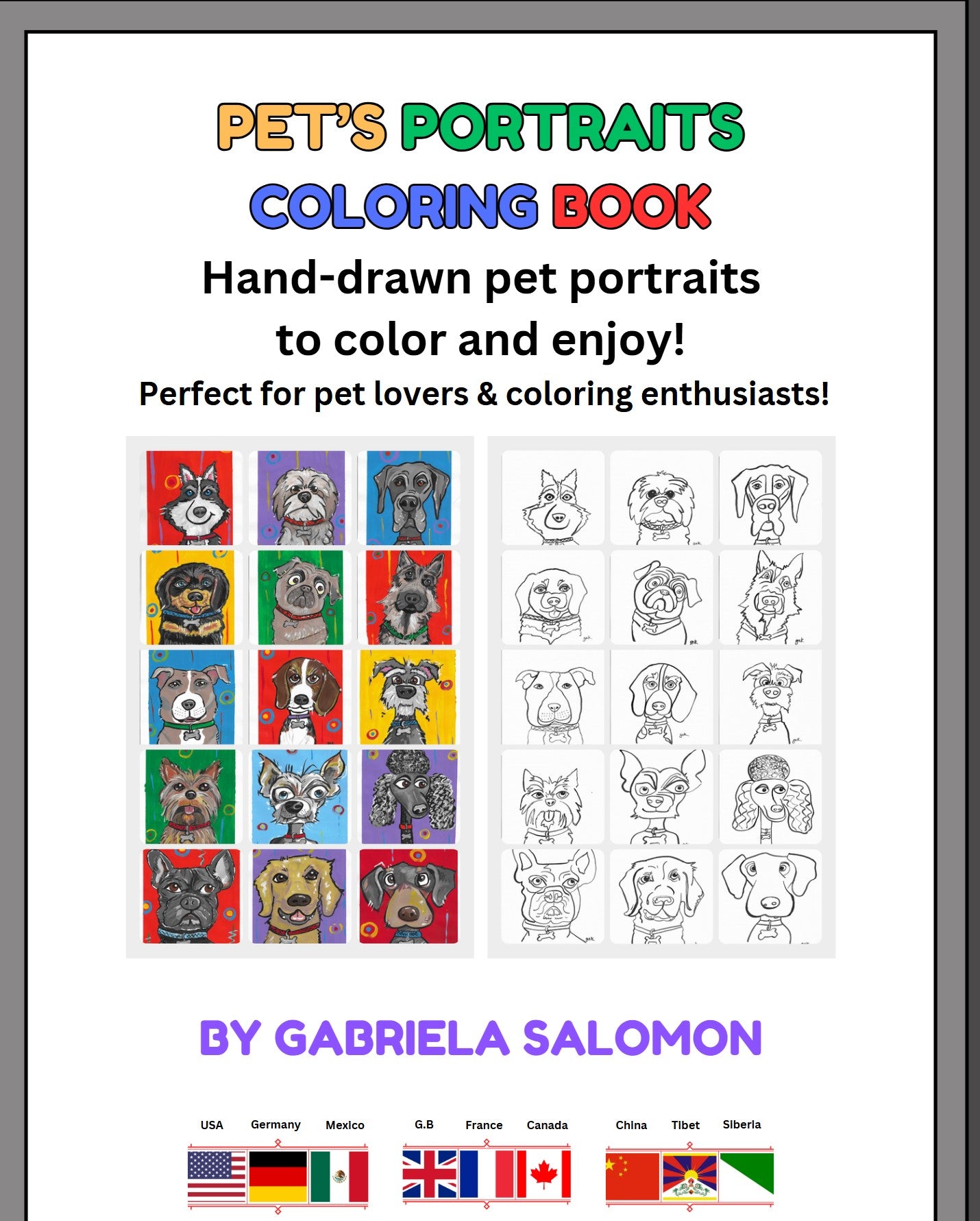 Dog Cartoon Coloring Book (Digital Download)