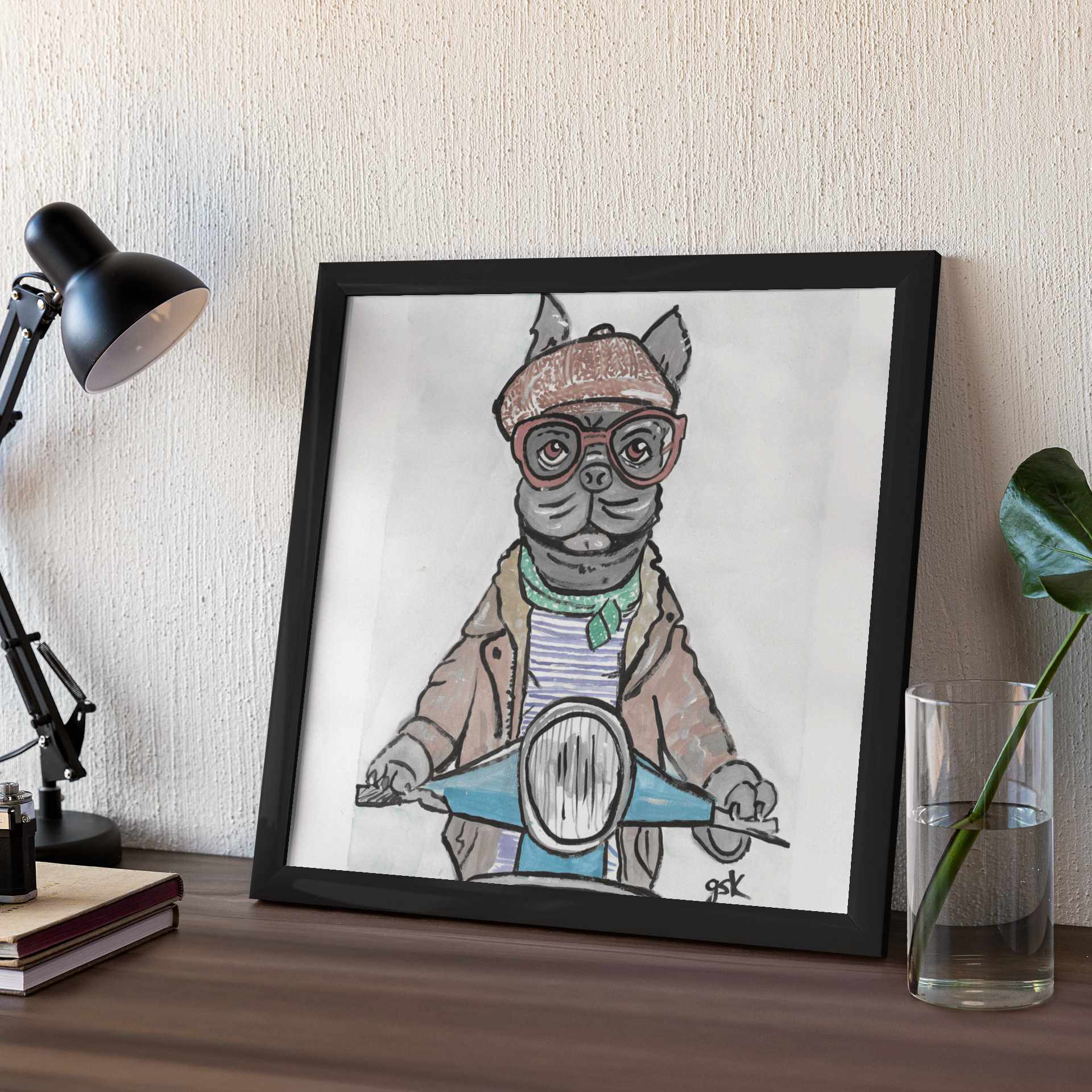 Bulldog - Wall Art Printable - Dog Digital Download