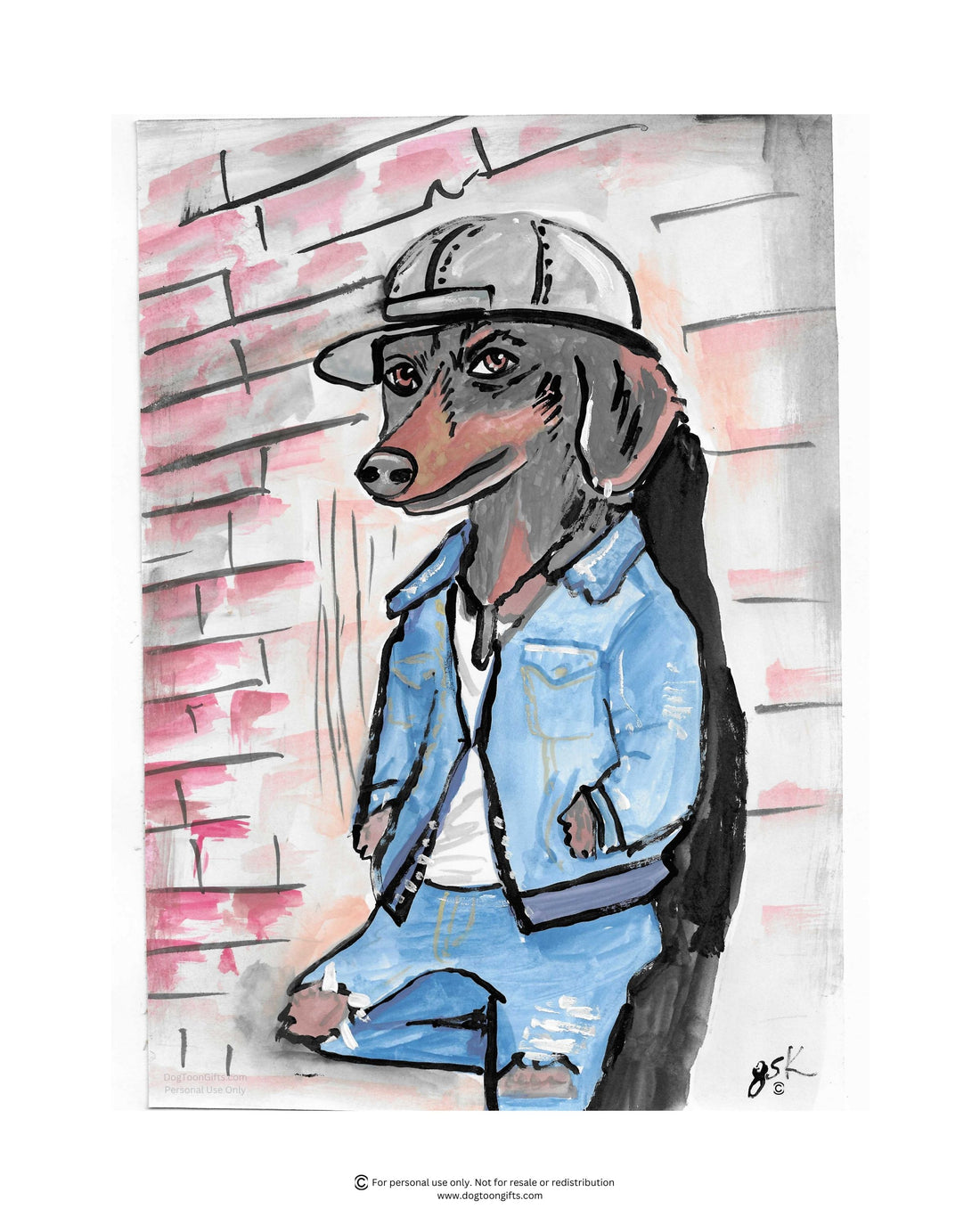 Dachshund - Wall Art Printable - Dog Digital Download