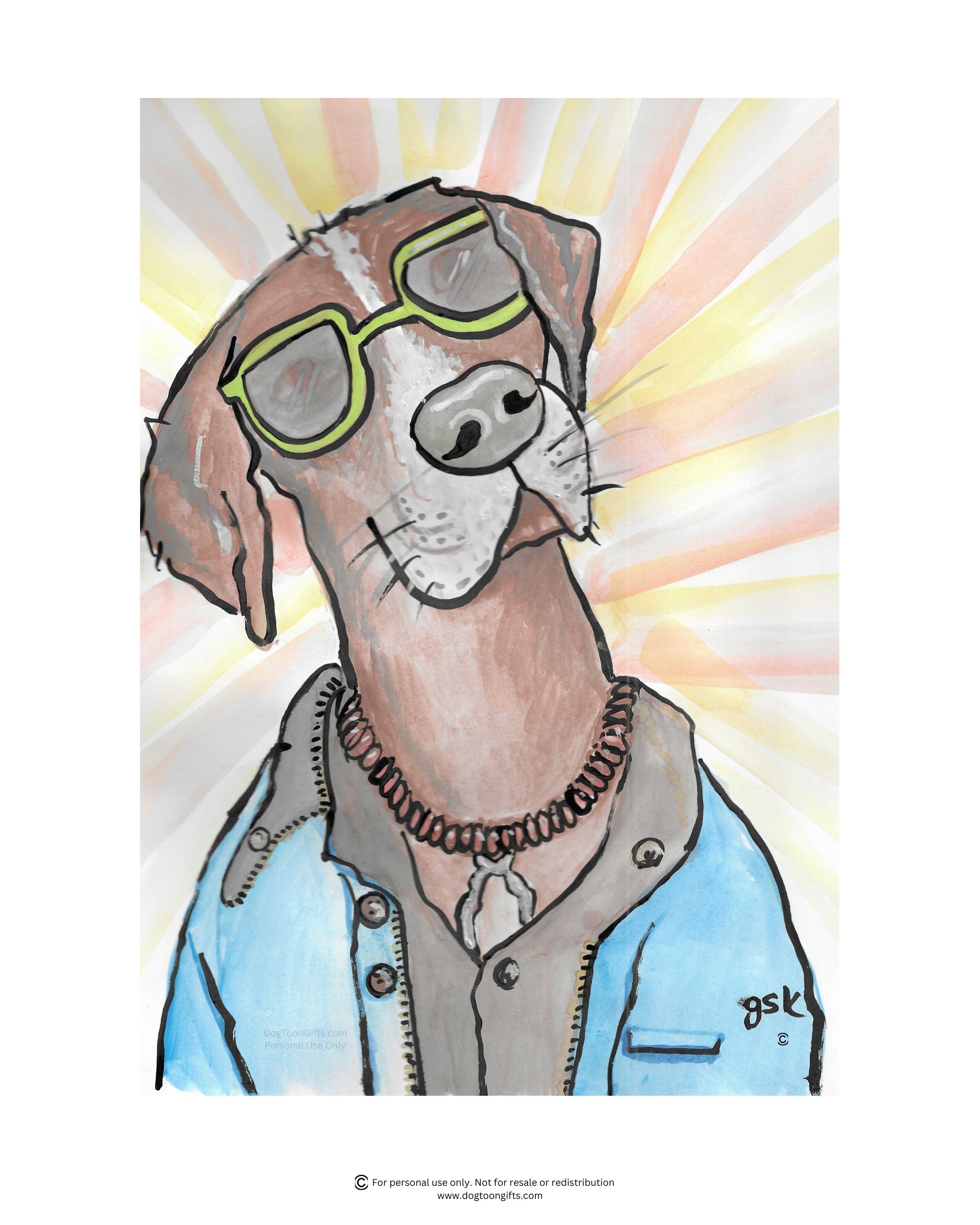 German Shorthaired Pointer cartoon gifts - mugs, shirts, wall art