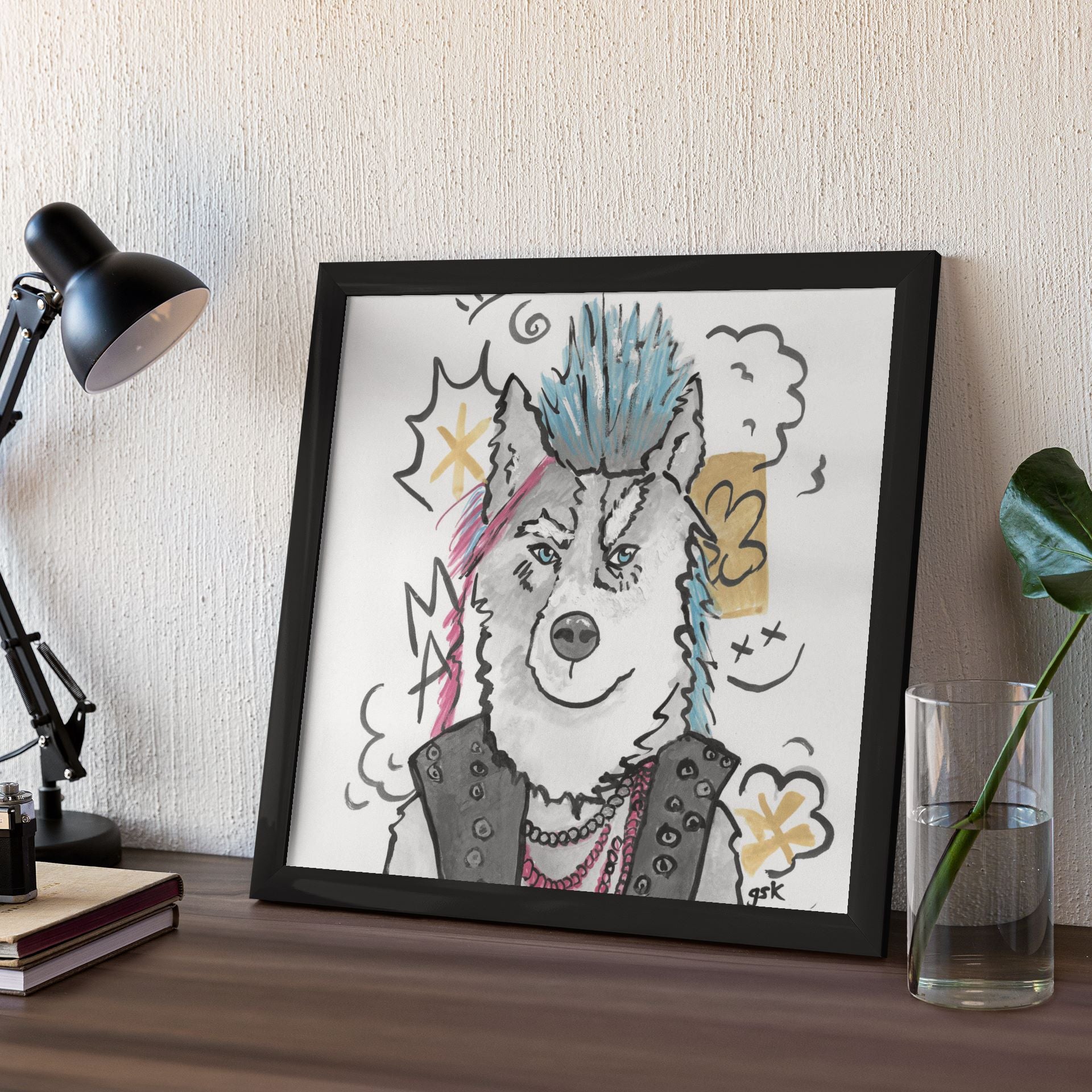 Husky - Wall Art Printable - Dog Digital Download