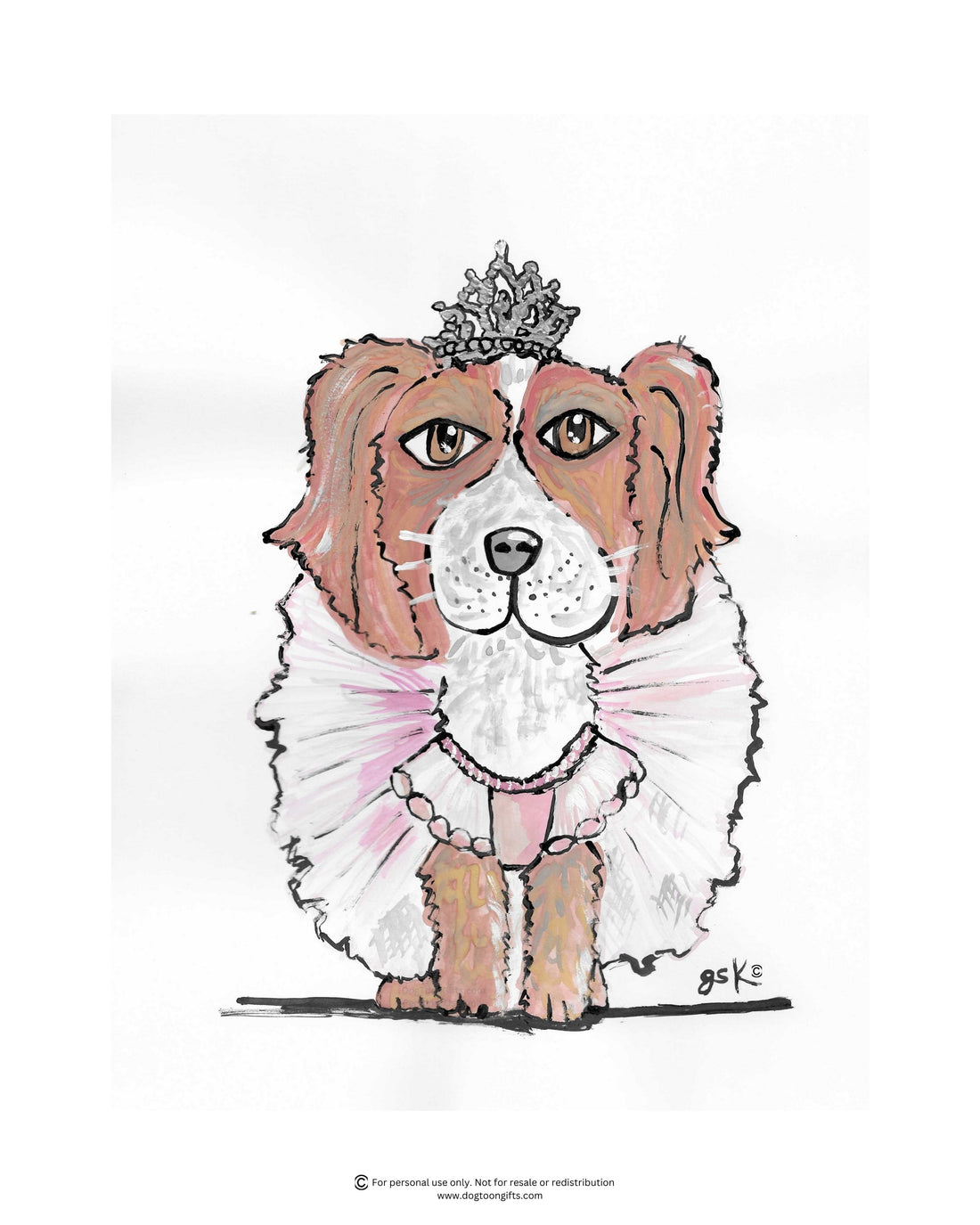King Charles Spaniel - Wall Art Printable - Dog Digital Download