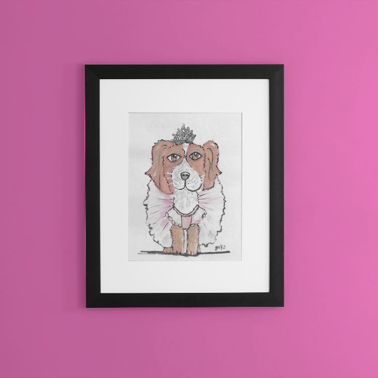 King Charles Spaniel cartoon gifts - mugs, shirts, wall art