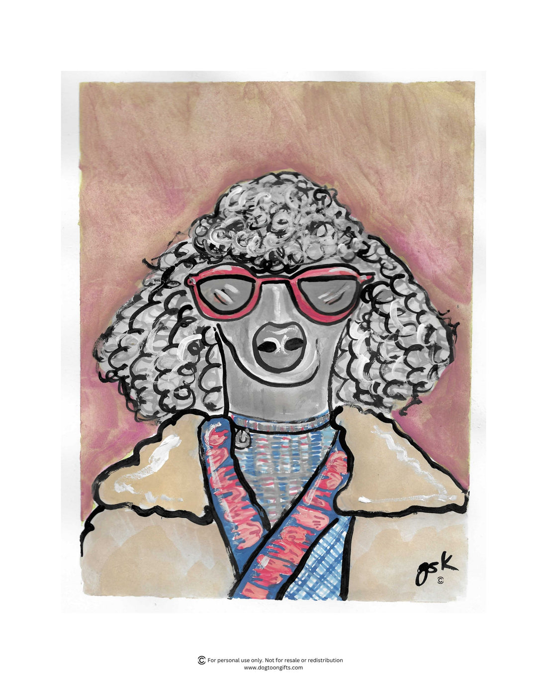 Poodle - Wall Art Printable - Dog Digital Download