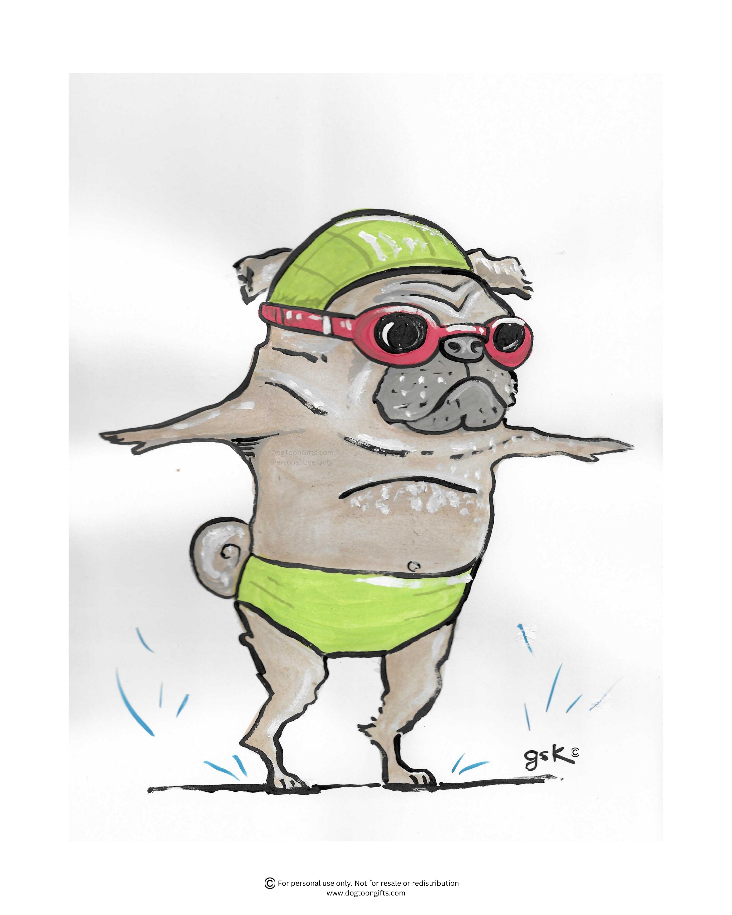 Pug Wall - Wall Art Printable - Dog Digital Download