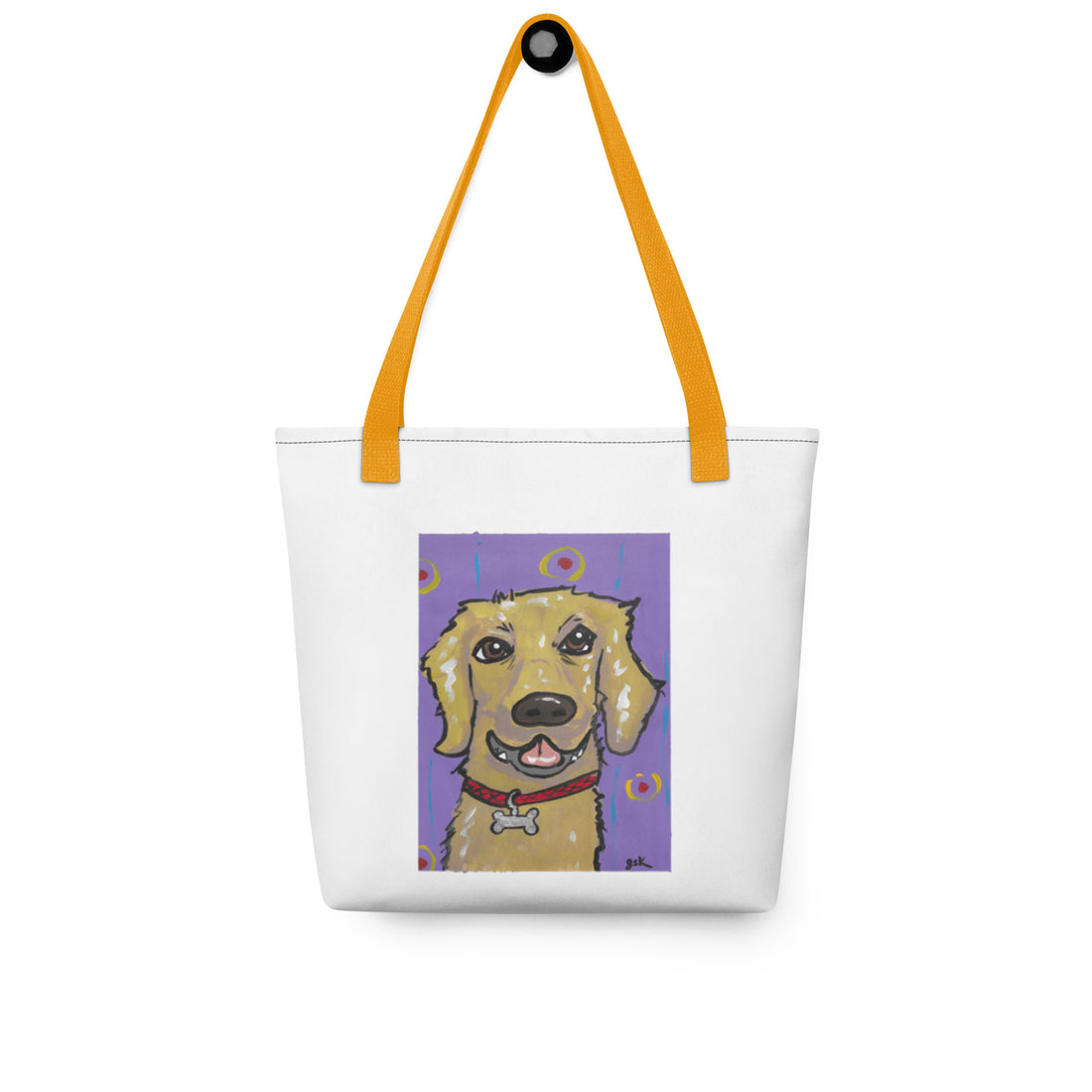 Labrador Retriever dog Tote bag with cartoon artwork