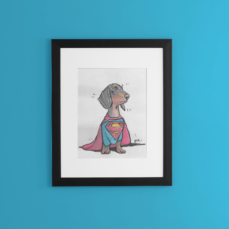 Dachshund - Wall Art Printable - Dog Digital Download