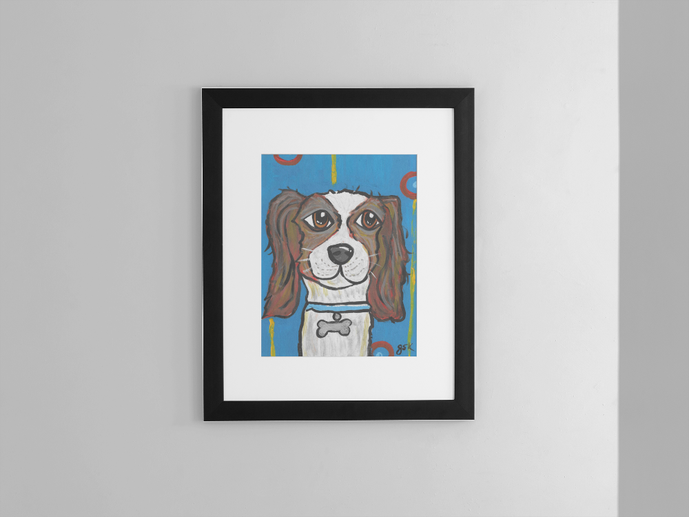 King Charles Spaniel - Wall Art Printable - Dog Digital Download