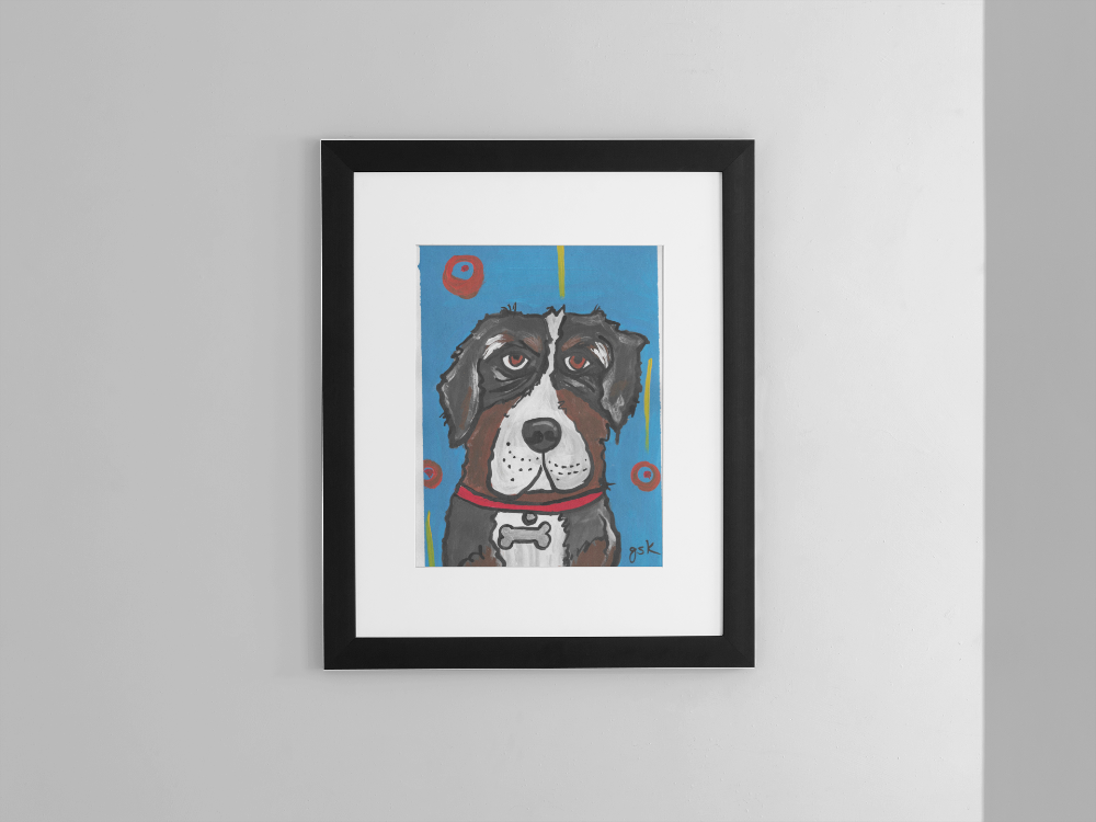 Bernese Mountain - Wall Art Printable - Dog Digital Download