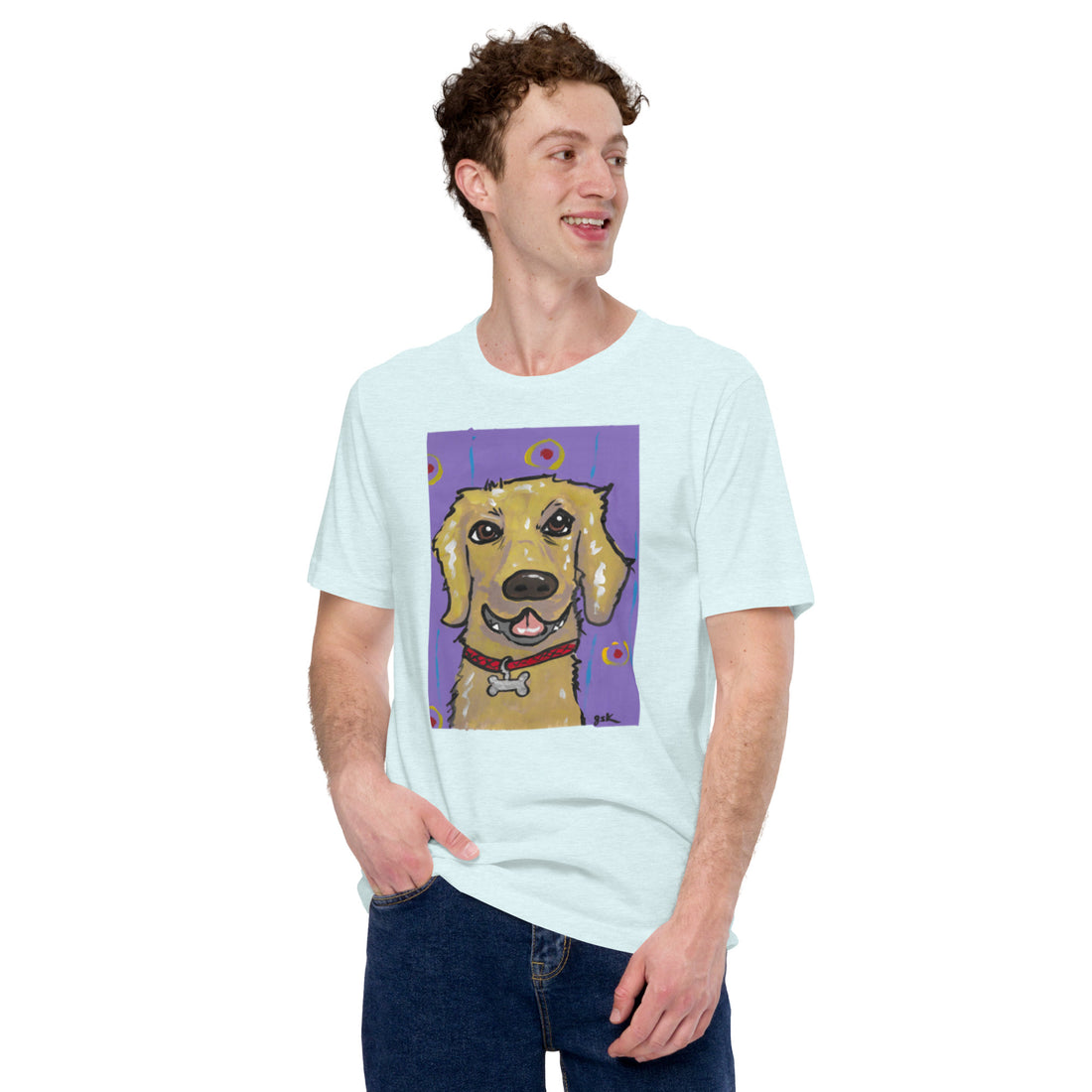 Labrador dog t-shirt with cartoon artwork