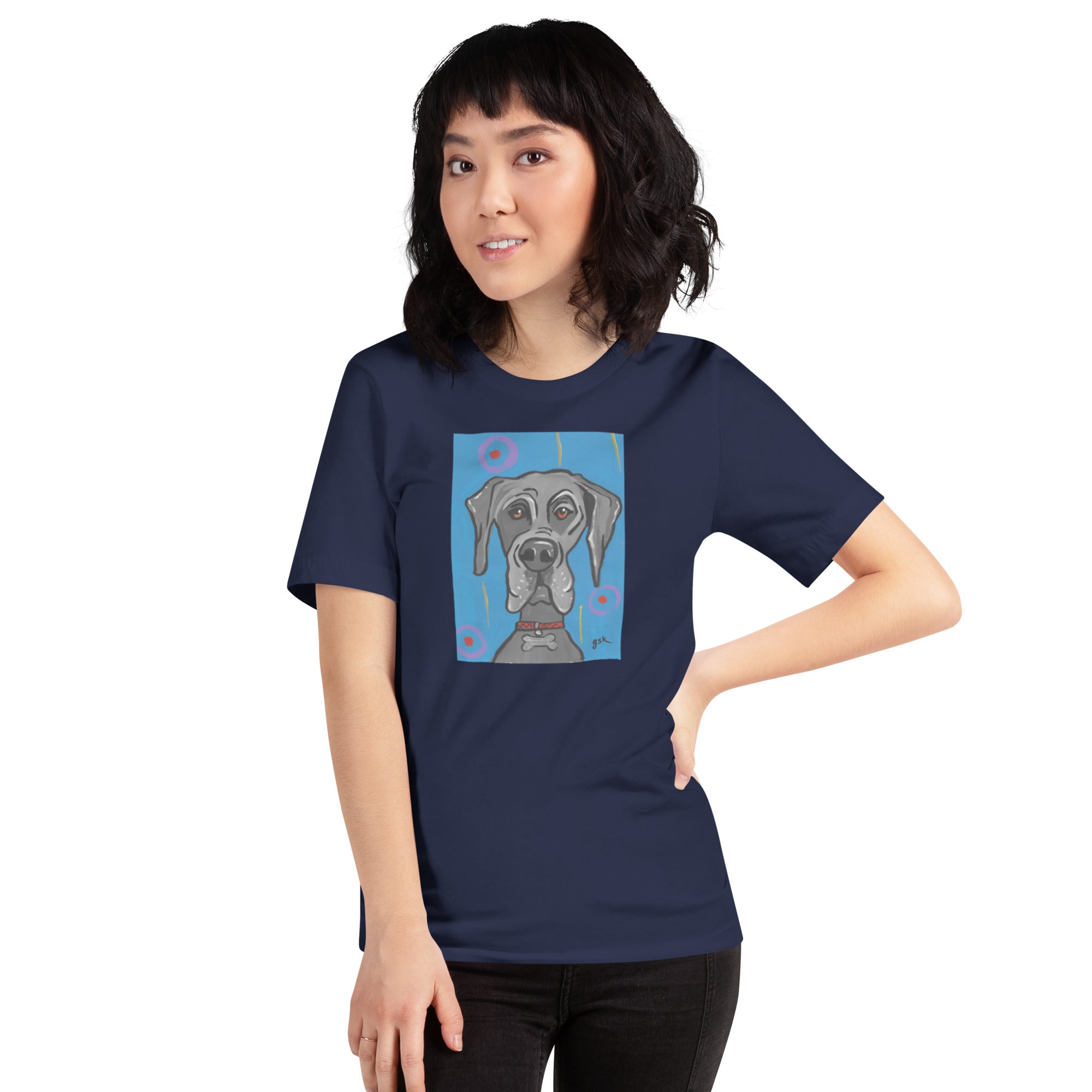 Great Dane dog t-shirt with cartoon artwork