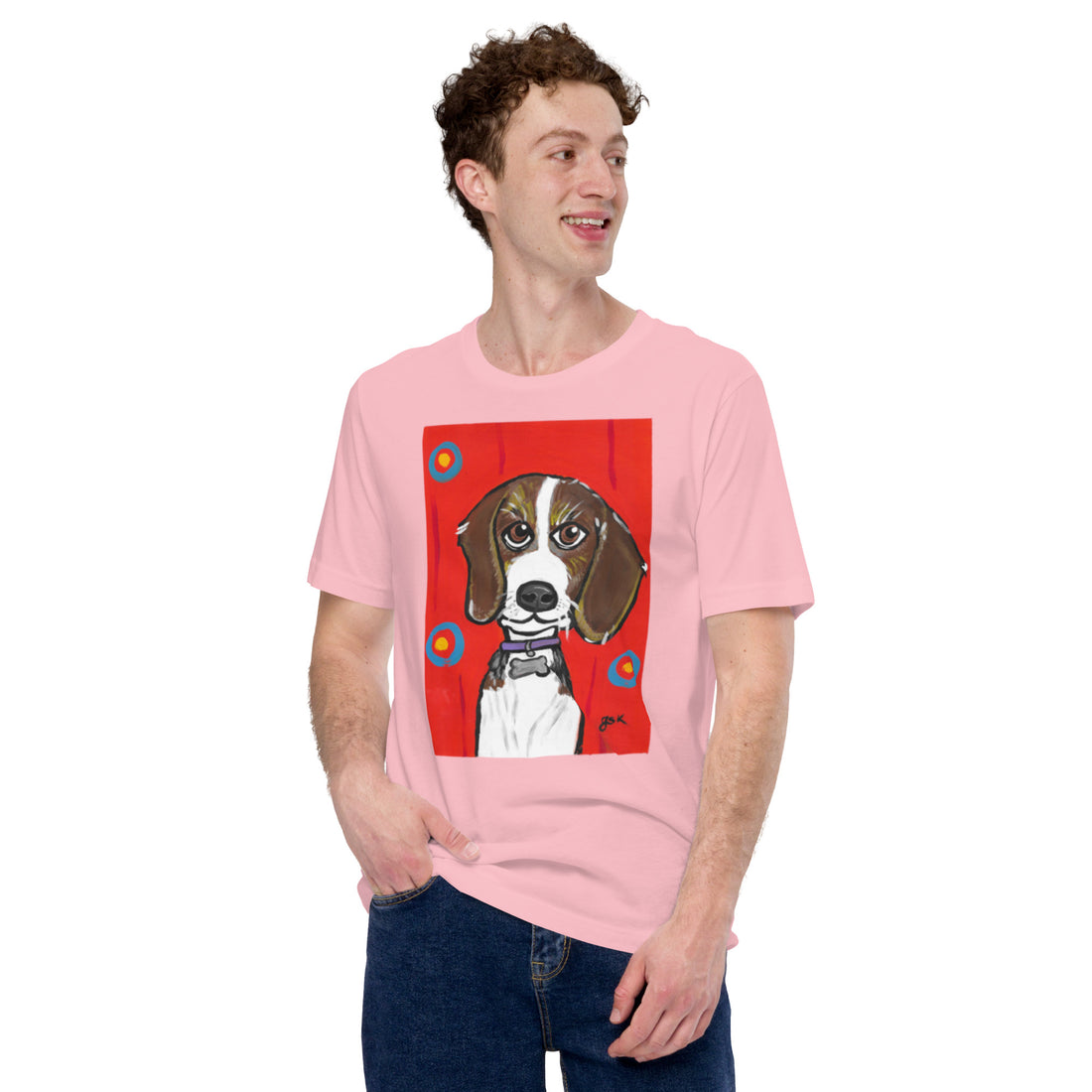 Beagle dog t-shirt with cartoon artwork
