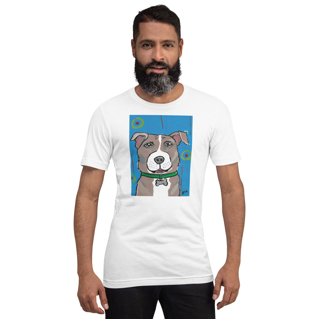 Pit Bull dog t-shirt with cartoon artwork