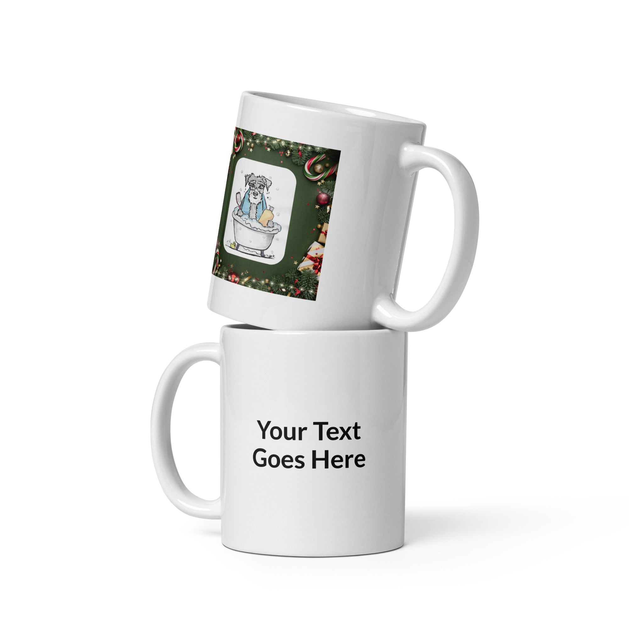 Christmas Custom Dog Mug – Personalized Gift with DogToon Art