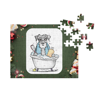 Christmas Custom Dog Jigsaw Puzzle – Personalized Gift with DogToon Art