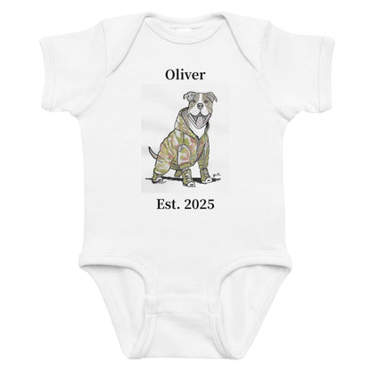Custom Dog Baby Bodysuit – Personalized Gift with DogToon Art