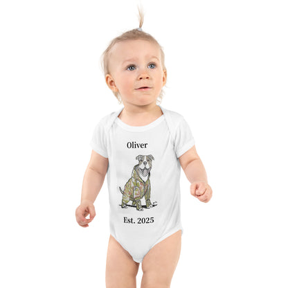 Custom Dog Baby Bodysuit – Personalized Gift with DogToon Art