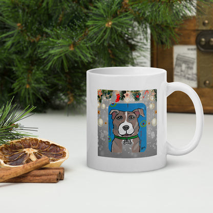 Christmas Custom Dog Mug – Personalized Gift with DogToon Art