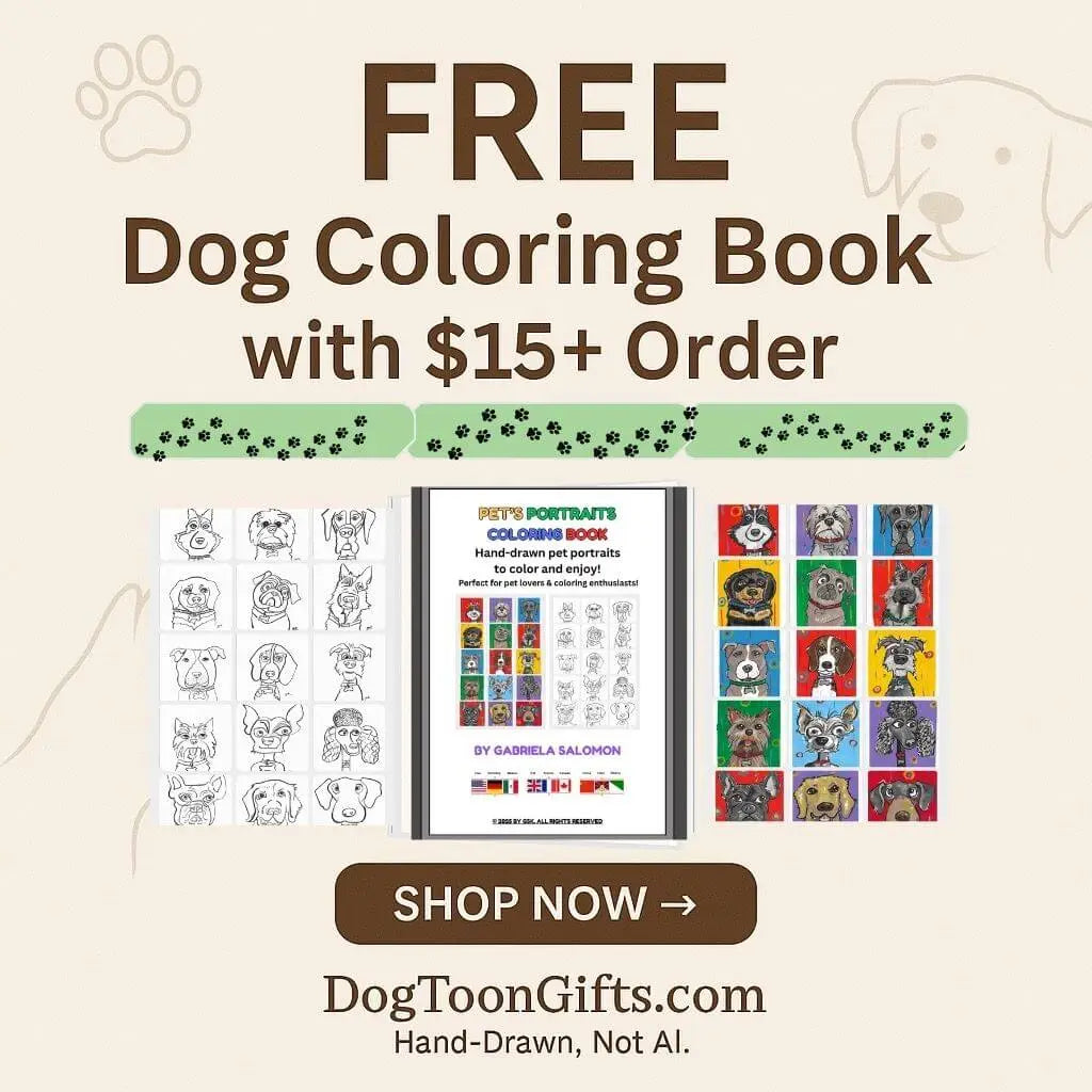 Free Dog Coloring Book with $15+ Order promotion