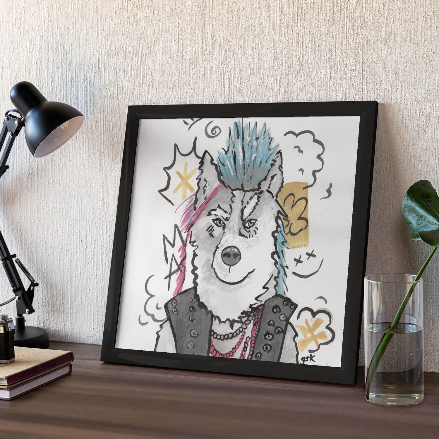 Husky - Wall Art Printable - Dog Digital Download