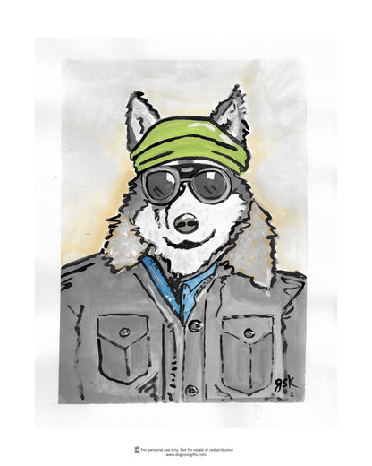 Husky cartoon gifts - mugs, shirts, wall art