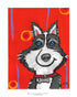 Hand-drawn Husky dog wall art - digital download printable file in 8x10, A4, and 16x20 inches - DogToonGifts