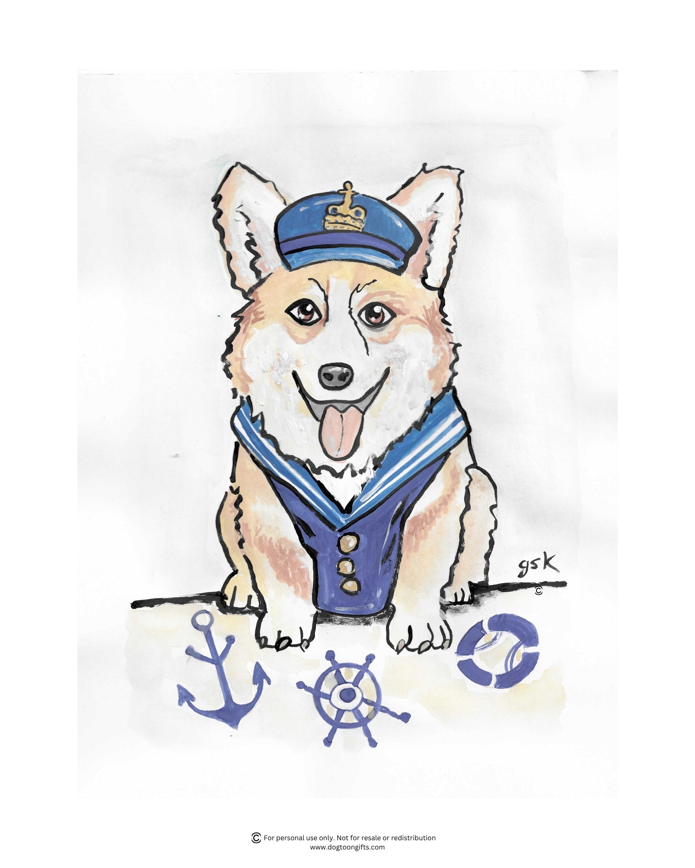 Pembroke Welsh Corgi - Wall Art Printable - Dog Digital Download