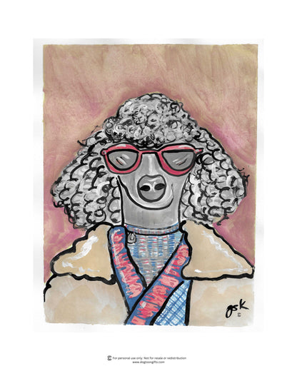 Poodle - Wall Art Printable - Dog Digital Download