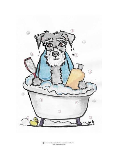 Schnauzer - Wall Art Printable - Dog Digital Download