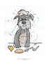 Schnauzer cartoon gifts - mugs, shirts, wall art