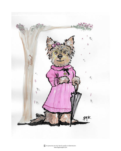 Yorkshire Terrier - Wall Art Printable - Dog Digital Download