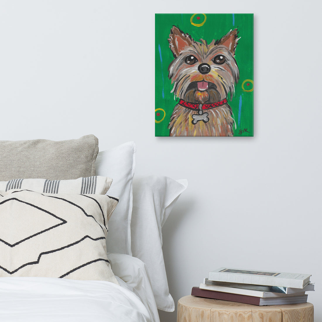 Yorkshire Terrier  dog print with cartoon artwork 