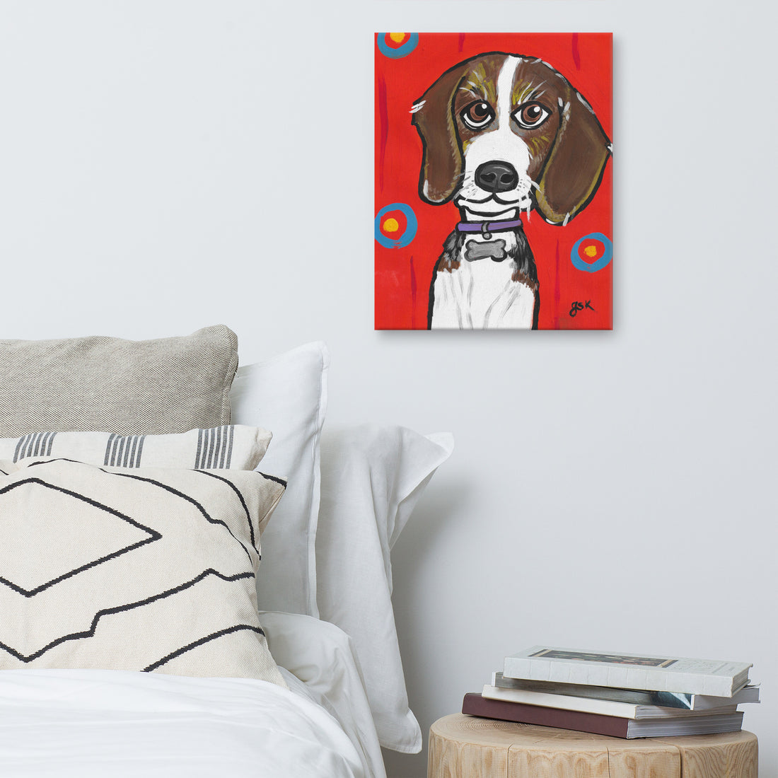 Beagle dog print with cartoon artwork