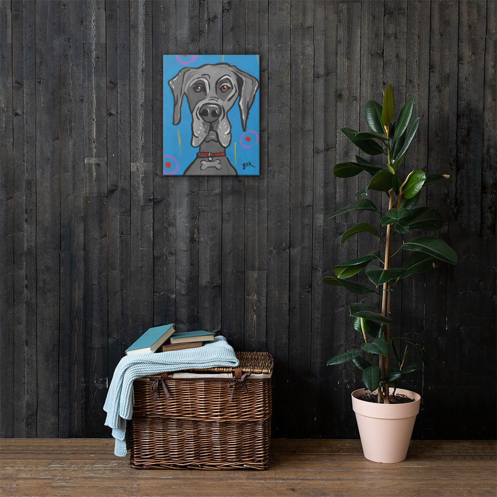 Great Dane dog print with cartoon artwork