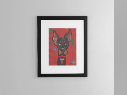 Doberman - Wall Art Printable - Dog Digital Download