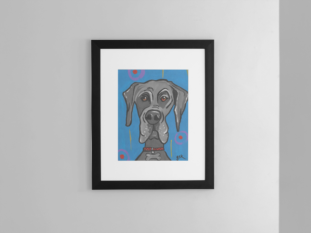 Great Dane - Wall Art Printable - Dog Digital Download