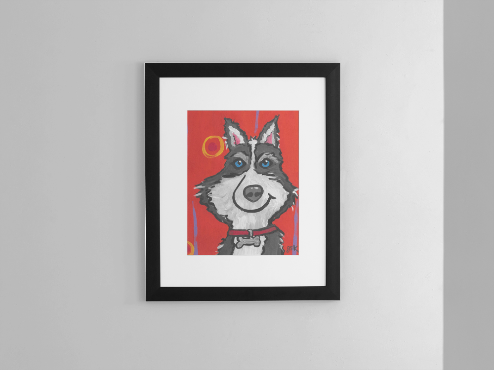 Husky - Wall Art Printable - Dog Digital Download