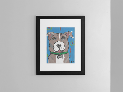 Pit Bull - Wall Art Printable - Dog Digital Download