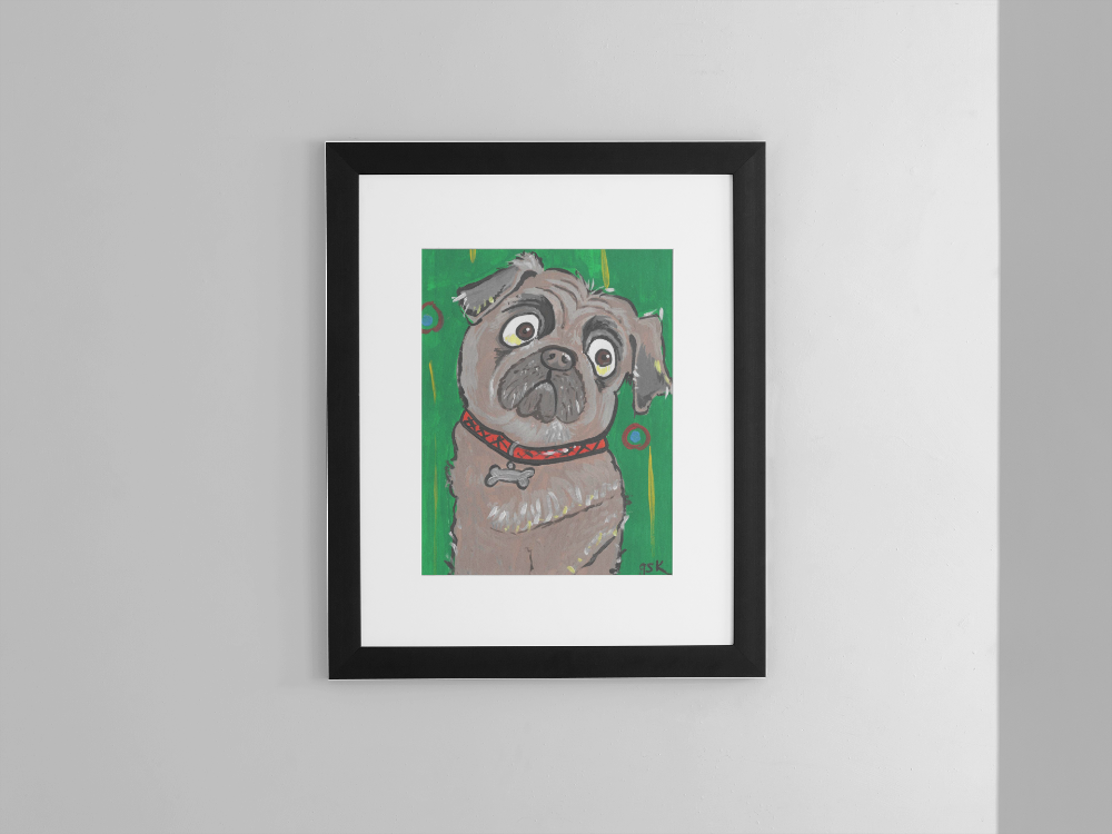 Pug Wall - Wall Art Printable - Dog Digital Download