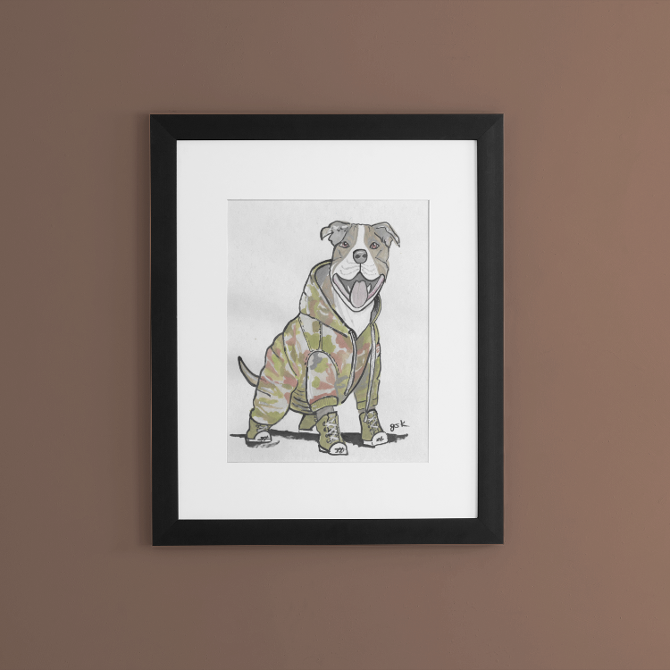 Pit Bull - Wall Art Printable - Dog Digital Download