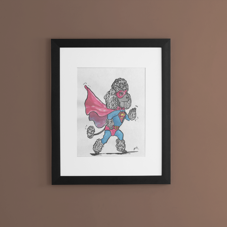 Poodle - Wall Art Printable - Dog Digital Download