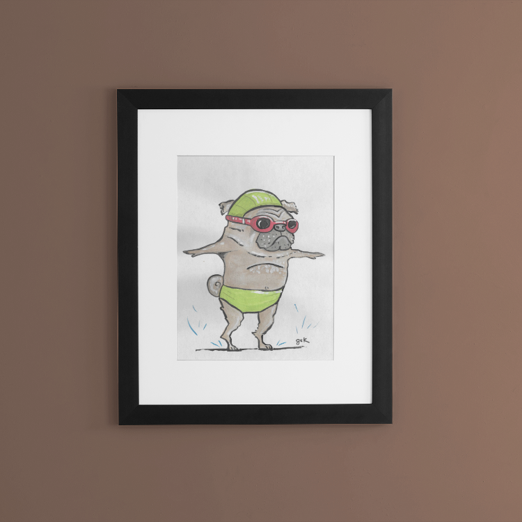 Pug Wall - Wall Art Printable - Dog Digital Download