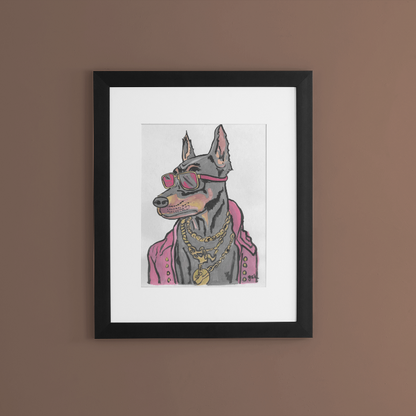 Doberman - Wall Art Printable - Dog Digital Download