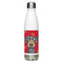 Dachshund dog water bottle with cartoon artwork