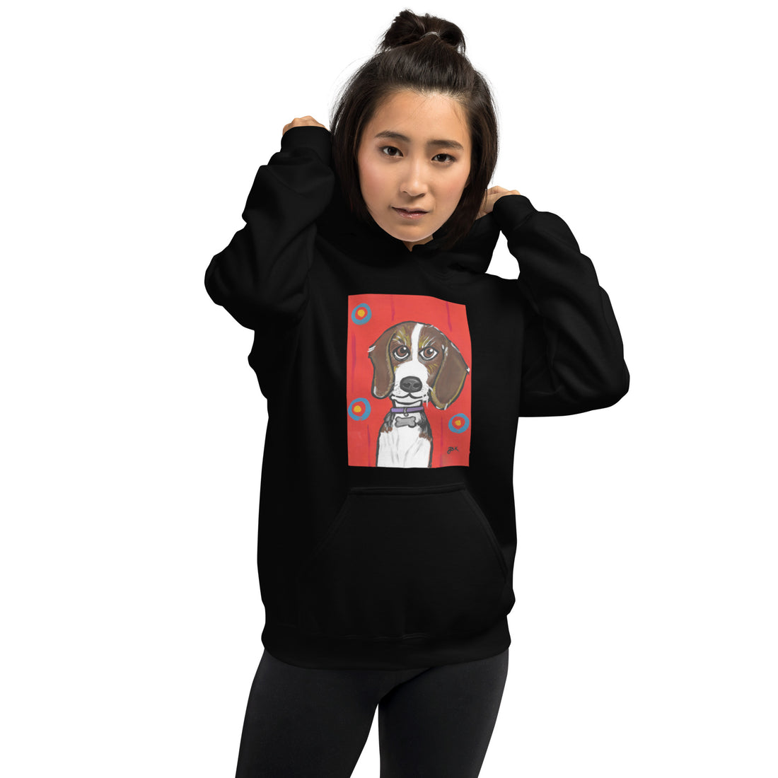 Beagle dog Hoodie with cartoon artwork