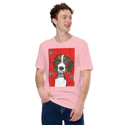 Beagle dog t-shirt with cartoon artwork